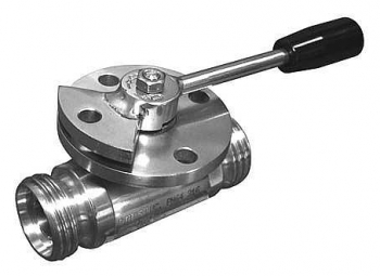 Padlocking - Two Ways Valve with DIN connections