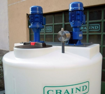 Pump and Polyelectrolyte dosing Stirrer sight