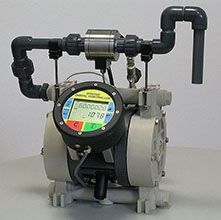 Dosatore con pompa pneumatica in PP